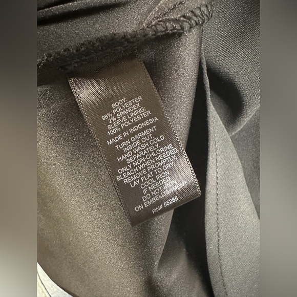 Express Black with Gold Studs Scoop Neck Short Sleeve blouse - Picture 6 of 6